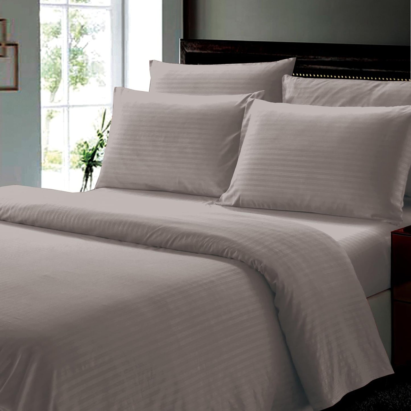 Luxurious Ultra Soft Moisture Wicking Solid Color 6 Pieces Sheet Set Charcoal