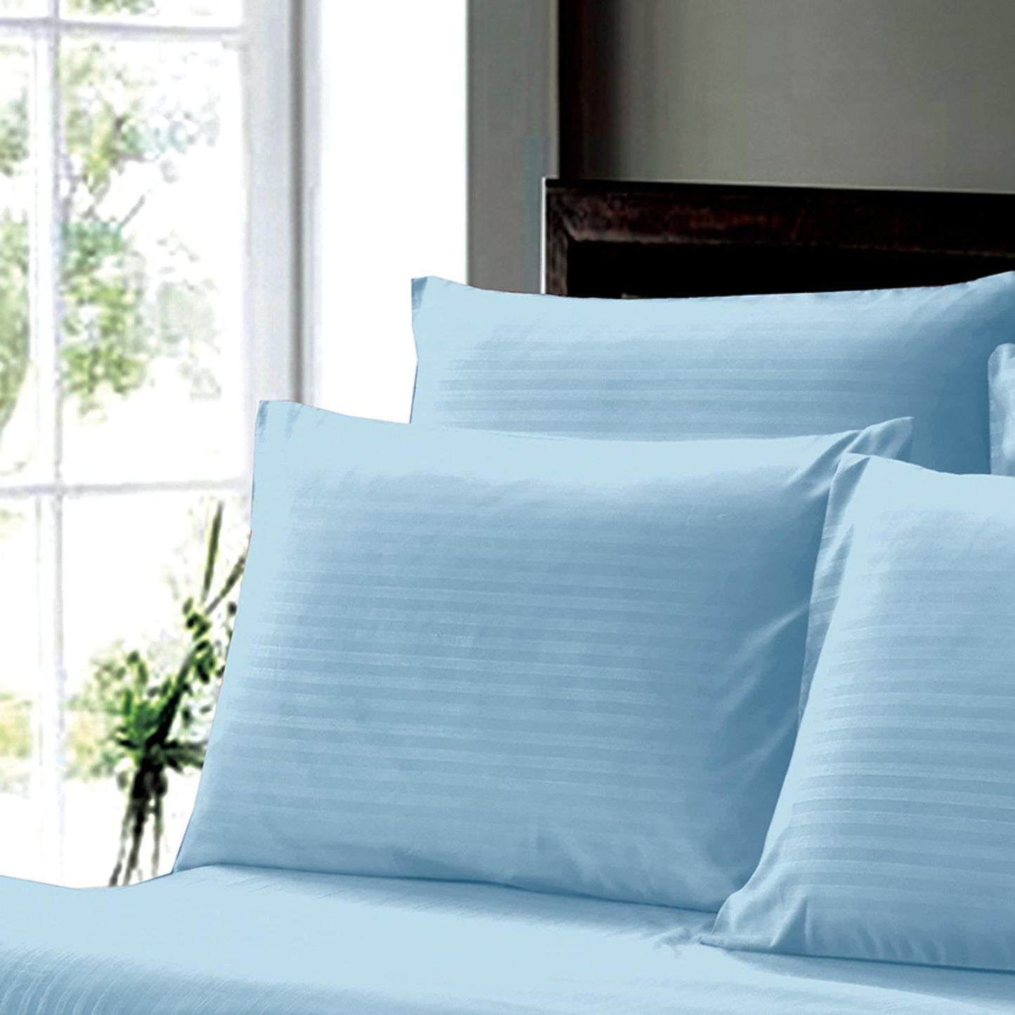Luxurious Ultra Soft Moisture Wicking Solid Color 6 Pieces Sheet Set Blue