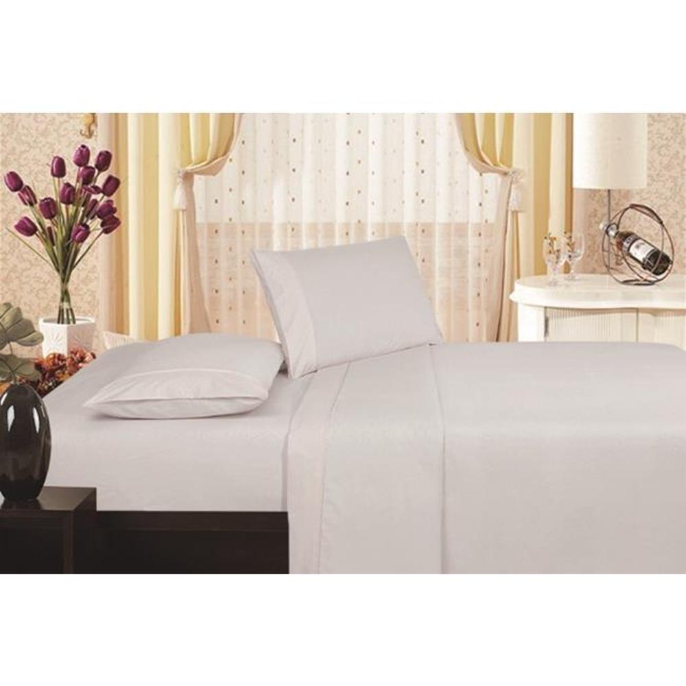 90GSM Brushed Microfiber Soft Wrinkle Free Sheet Set - Queen 60x80", White