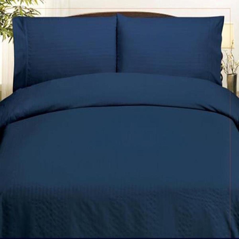 Embossed Dobby Stripe 90GSM Red Microfiber Sheet Set