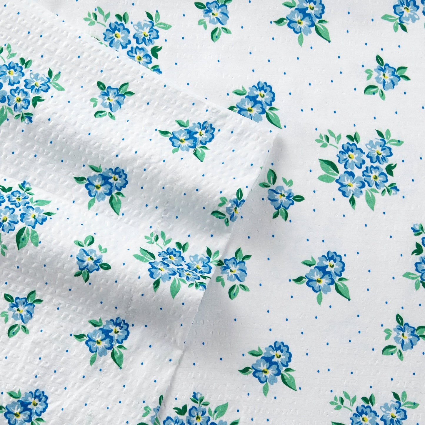 Seersucker Solid Floral Fashion Modern Sheet Set