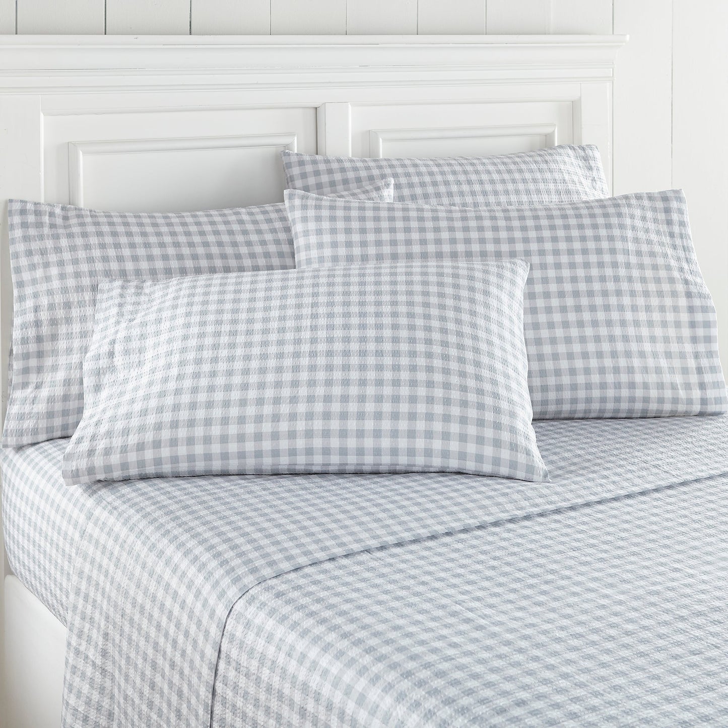Seersucker Solid Floral Fashion Modern Sheet Set