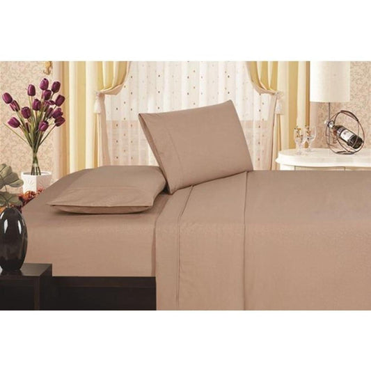 90GSM Brushed Microfiber Soft Wrinkle Free Sheet Set Mocha